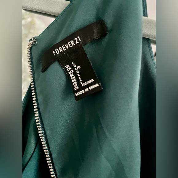 Forever 21 Turquoise Zip-up Shift Dress - Picture 4 of 6